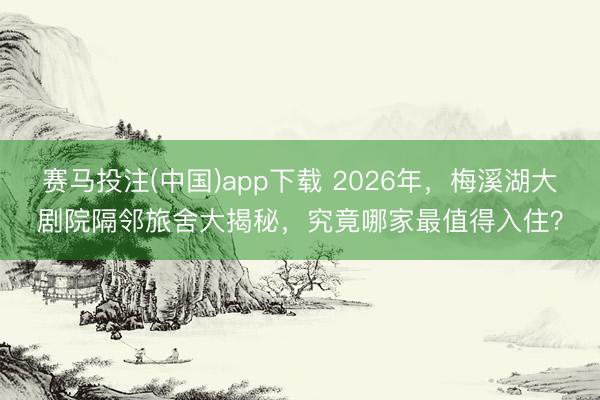 赛马投注(中国)app下载 2026年,梅溪湖大剧院隔邻旅舍大揭秘,究竟哪家最值得入住?