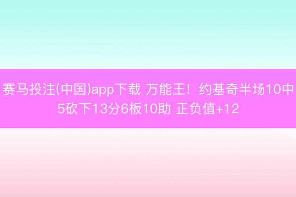 赛马投注(中国)app下载 万能王！约基奇半场10中5砍下13分6板10助 正负值+12